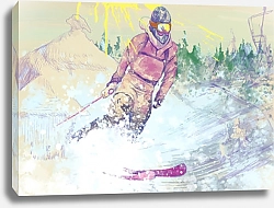 Постер Лыжник 4