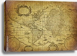 Постер Стилизованная карта мира, 1635