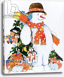 Постер Кампф Кристиан (совр) Snowman with Skis, 1998