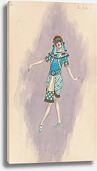 Постер Барнс Уилл Р. Woman’s costume; Short blue dress, 3