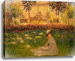 Постер Моне Клод (Claude Monet) Woman in a Garden, 1876