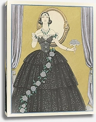 Постер Барбье Джордж Mme Ida Rubinstein dans “La Dame aux Camélias”