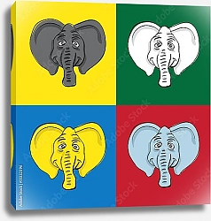 Постер Поп-арт слон