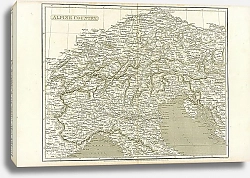 Постер Карта Швейцарии и Австрии, 1805г. 1