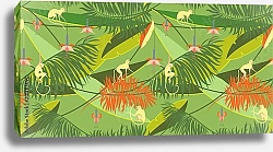 Постер Зеленые джунгли с мартышками