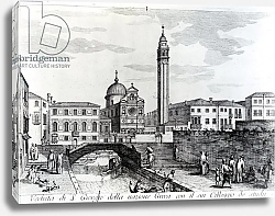 Постер Школа: Итальянская 18в View of San Giorgio dei Greci and the Flanginian School, Venice