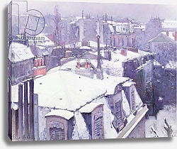 Постер Кайботт Гюстав (Gustave Caillebotte) View of Roofs or Roofs under Snow, 1878