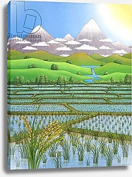Постер Смарт Ларри (совр) Japan Rice Paddy Field, 1997