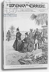 Постер Школа: Итальянская 19в Queen Victoria on the Italian Riviera, frontcover of 'La Domenica del Corriere', 2nd April 1899