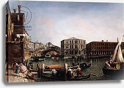 Постер Мариески Микеле The Rialto Bridge, Venice with the Fondaco dei Tedeschi in the Foreground,