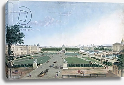 Постер Курвузье Анри View of the Place Louis XV and the Jardin des Tuileries, 1815-30