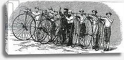 Постер Школа: Английская 19в. Bicycle Race from Bath to London - The Start, illustration from 'The Graphic', August 15 1874