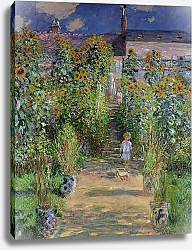 Постер Моне Клод (Claude Monet) The Artist's Garden at Vetheuil, 1880