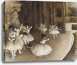 Постер Дега Эдгар (Edgar Degas) Репетиция балета на сцене