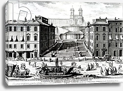 Постер Вази Джузеппе Piazza di Spagna, c.1740