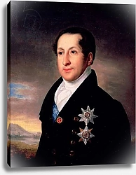 Постер Тропинин Василий Portrait of Prince Sergej Golitsyn, post 1828 1