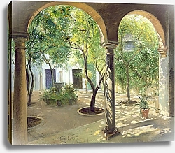 Постер Истон Тимоти (совр) Shaded Courtyard, Vianna Palace, Cordoba