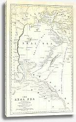 Постер Карта Аральского моря