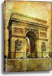 Постер Триумфальная арка - старинная открытка