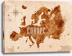 Постер Карта Европы