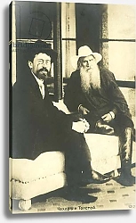 Постер Anton Chekhov and Leo Tolstoy at Yalta, Crimea, 1900