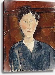 Постер Модильяни Амедео (Amedeo Modigliani) Portrait of a Woman in a Blue Blouse, c.1916