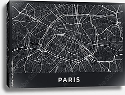 Постер Темная карта Парижа