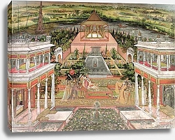 Постер Школа: Индийская 18в A Mughal Princess in her Garden