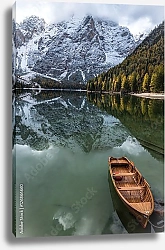Постер Из осени в зиму. Озеро Брайес, Италия