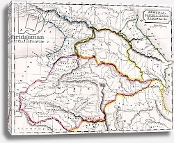 Постер Школа: Английская 19в. Map of Armenia, Colchis, Iberia and Albania, from 'The Atlas of Ancient Geography', c.1829