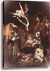 Постер Караваджо (Caravaggio) Рождество со св. Лаврентием и св. Франциском