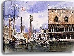 Постер Вернер Карл The Piazzetta di San Marco, Venice, 1839