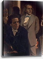 Постер Репин Илья Anton Grigoryevich Rubinstein and Alexander Nikolayevich Serov, from Slavonic Composers, 1890s