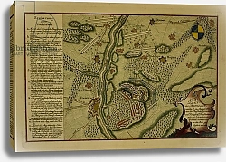 Постер Школа: Немецкая 18в. Plan of the Battle of Kunersdorf, August 12th, 1759, 1759