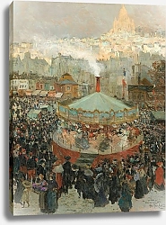 Постер Абель-Трюше Луи Fairground With The Sacré-Coeur In The Background