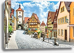 Постер Средневековый город Ротенбург-об-дер-Таубер, Бавария, Германия