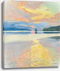 Постер Калела Гэллен Sunset Over Lake Ruovesi