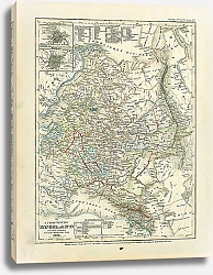 Постер Карта европейской части России, 1836 г. 1