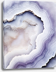 Постер Geode of white agate stone 24