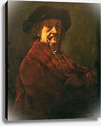 Постер Курбе Гюстав (Gustave Courbet) Copy of a Rembrandt Self Portrait, 1869