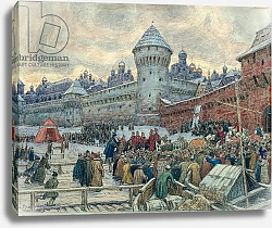 Постер Васнецов Аполлинарий Ancient Moscow, departure after a fight