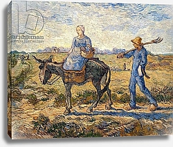 Постер Ван Гог Винсент (Vincent Van Gogh) Morning, going out to work, 1888