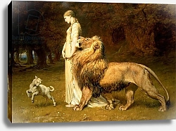 Постер Ривейре Бритон Una and the Lion, from Spenser's Faerie Queene, 1880
