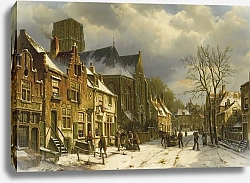 Постер Коэкокк Вильям Winter In The Streets Of A Dutch Town