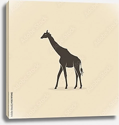 Постер Силуэт жирафа