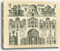 Постер Архитектура №5: византийская церквовь в Афинах (Греция), собор Святой Софии в Константинополе Павии  1