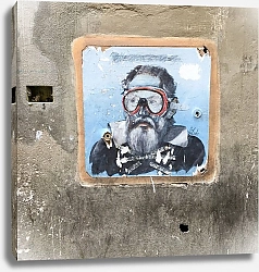 Постер Граффити в нише, Флоренция, Италия