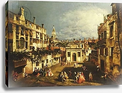 Постер Мариески Микеле The Campo San Gallo, Venice, c.1740s