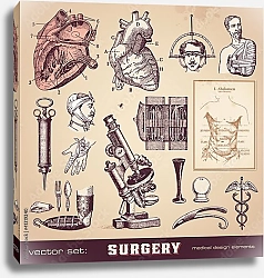Постер Хирургия - медицинские элементы