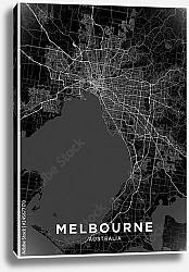 Постер Темная карта Мельбурна